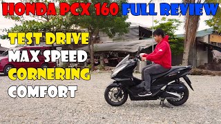 Honda PCX 160 Full Review  Test Drive  Long Drive  Top Speed  Comfort  Cornering test [upl. by Trini779]