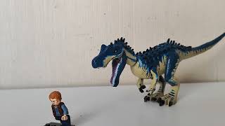 lego custom jurassic world allosaurus jurassic world dominionPREHISTORIC BRICK [upl. by Etselec]