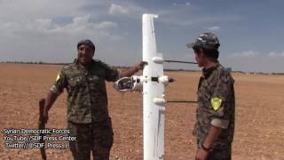 Syrian democratic forces fell down ISIL Military drone [upl. by Erlandson206]