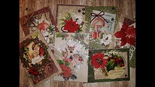 Kartki świąteczne Boże Narodzenie  scrapbooking [upl. by Nohsar268]