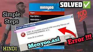 How to Solve menyooasi ERROR in GTA 5 Menyoo Trainer not Working  Script Hook V Error [upl. by Bo]