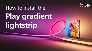 How to install the Philips Hue Play gradient lightstrip [upl. by Ronnholm]