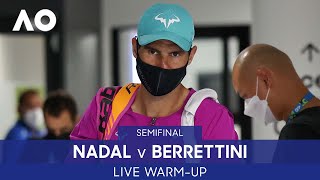 LIVE Nadal v Berrettini WarmUp Rod Laver Arena  Australian Open 2022 [upl. by Dnalevelc]