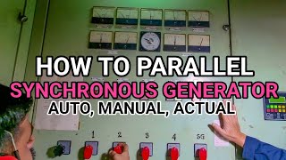 HOW TO PARALLEL SYNCRONOUS GENERATOR  ACTUAL SYNCHRONIZATION [upl. by Bilicki95]