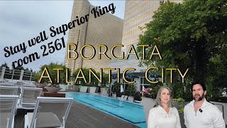 Stay well Superior King Borgata Atlantic City hotel casino room review room 2561 MGM tower borgata [upl. by Mairb]