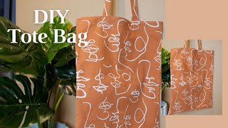 DIY Tote Bag  How to make a tote bag  Beginner Friendly [upl. by Yokoyama909]