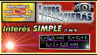 MOF 21 Leyes financieras INTERÉS SIMPLE1 Academia DIEGO [upl. by Arbba]