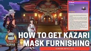 How to Get Kazari Mask Furnishing  Genshin Impact 25 [upl. by Ardiek]