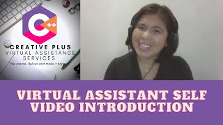 Virtual Assistant Self video introduction by Catherine Sebastian [upl. by Oderf]