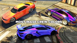 TOP 10 BEST CREW COLORS IN GTA 5 ONLINE [upl. by Nelyk79]