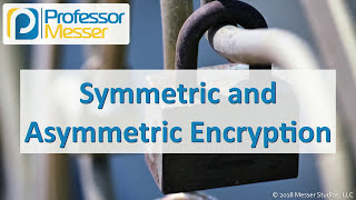 Symmetric and Asymmetric Encryption  CompTIA Security SY0501  61 [upl. by Asined]