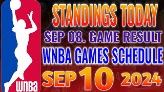 WNBA Standings Today September 8 2024 Games Results  Games Schedule September 10 2024 [upl. by Aciemaj]