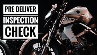 Pre Delivery Inspection PDI When buying new motorcycle 28 [upl. by Eeslek]