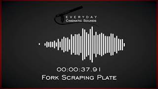 Fork Scraping Plate  HQ Sound Effects [upl. by Ahsaenat761]