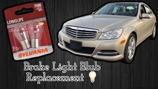 20082012 MercedesBenz C300 Brake Light Blub Replacement [upl. by Ramonda]