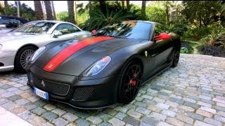 Ferrari 599 GTO  Startup amp awesome REV in Monaco [upl. by Bridgid]