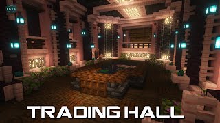 Building A UNDERGROUND CHERRY WOOD VILLAGER TRADING HALL In Minecraft  TUTORIAL [upl. by Dmitri]