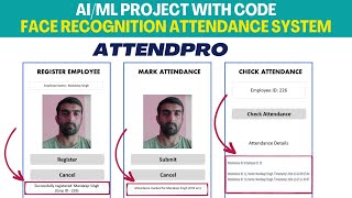 Face Recognition Attendance System  AIML Project With Python Code [upl. by Dehnel]