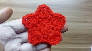 Star Applique  How to Crochet a 5 Point Star  Crochet a Star Pattern Tutorial2 [upl. by Barbuto]