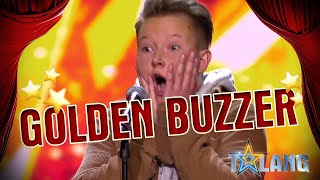 Elwin Heikkinen sjunger sig till en Golden buzzer i Talang 2021 [upl. by Baiel]