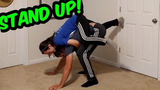 PIGGYBACK STAND UP CHALLENGE LIFT AND CARRY [upl. by Hyacintha]