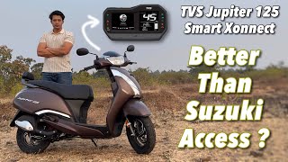 2024 TVS Jupiter 125 SmartXonnect Review  Better Than Suzuki Access 125 [upl. by Elliot]