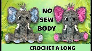 CROCHET ELEPHANT NO SEW BODY AMIGURUMI [upl. by Llekram422]