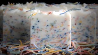 Confetti Soap Making using Soap Scraps [upl. by Maro517]