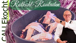 Safitge Kohlrouladen vom Rotkohl mit Rinderhack und viel Soße Rezept [upl. by Jenei]