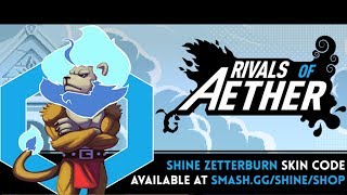 Rivals of Aether Zetterburn Shine 2017 Skin Showcase [upl. by Nell]