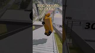 Ford Transit Vs Stairs shorts beamngdrive [upl. by Ahsietal]