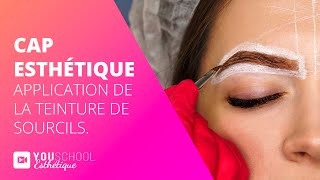 CAP Esthétique • Application teinture de sourcils [upl. by Zosi708]