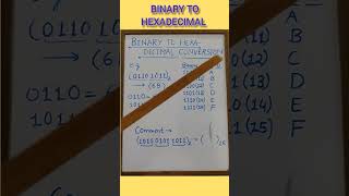 Binary to Hexadecimal Conversion  Easy Explanation Hindi and English  shorts binary hexadecimal [upl. by Arenat]