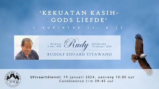 Livestream Uitvaartdienst Rudolf Eduard Titawano 19 januari 2024 1000 uur [upl. by Acassej823]