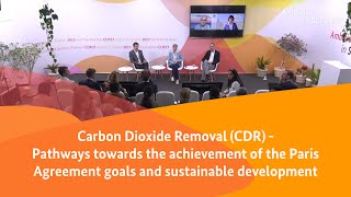 Carbon Dioxide Removal CDR  Pathways towards the achievement of the Paris Agreement goals and [upl. by Ilujna767]