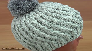 Crocheted 3D Beanie Hat Tutorial Crochet Puff Stitch [upl. by Foskett]