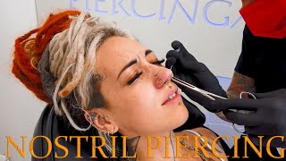 Nostril Piercing 9 amp 10 💉  Live beim Stechen dabei [upl. by Wynn]