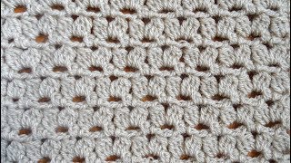 Learn The Beautiful V Cluster Crochet Stitch With This Easy Righthanded Tutorial [upl. by Suoivatnod956]