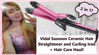 Vidal Sassoon 32mm Tourmaline Ceramic 2 in 1 Straightener  Curling Iron  Haul [upl. by Junna]