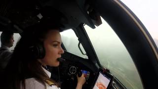 Cockpit View InterSky ATR72600 VFR Valley Departure Sion SIRLSGS [upl. by Thorne]