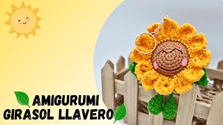 🇪🇸Girasol Llavero A Crochet TutorialAmigurumi Girasol Tejido a CrochetTejer Girasol Paso a Paso [upl. by Noiz828]