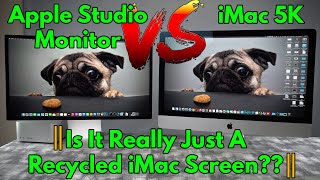 Apple Studio Monitor Vs iMac 5K Screen  Is The Studio Just A Recycled iMac Screen [upl. by Audris]