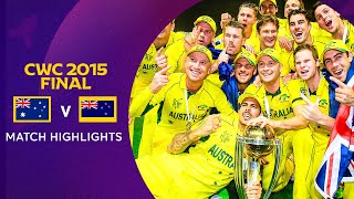 Cricket World Cup 2015 Final Australia v New Zealand  Match Highlights [upl. by Eissen]