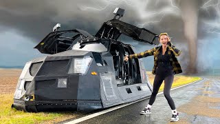 Storm Chasing In A 750000 TornadoProof Tank [upl. by Oigroig]