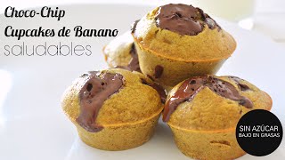 Cupcakes Saludables de Banano con Chispas de Chocolate [upl. by Abdella]