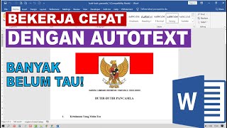 Memanfaatkan Kecanggihan Auto Text di Ms Word 2016 Bisa Mempercepat Pekerjaan [upl. by Spracklen]