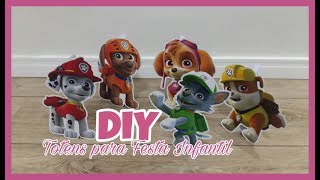 DIY  Faça você mesmo totem para decoração de festa infantil [upl. by Novick]