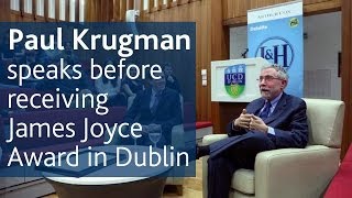 Prof Paul Krugman delivers speech to UCD Literary amp Historical Society [upl. by Faye]