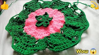 Wow 🥰 Easy and Beautiful Thalposh Crochet  how to crochet big thalposh easy  New crosia design [upl. by Lleuqram]