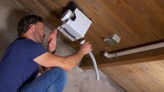 How to Install a Whole House Dehumidifier  DryFan  No water hose needed by Ecor Pro [upl. by Rudich]